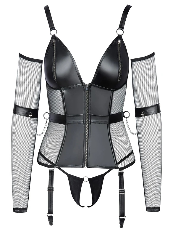 Cottelli Bondage Bondage Basque Set Black M