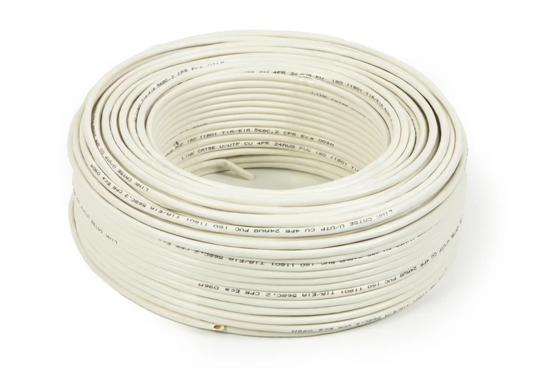 Connetto CO100U5E - Solid UTP Cable for Category 5e PVC AWG24 Networks Copper Hank 100 m Class CPR ECA White Sheath