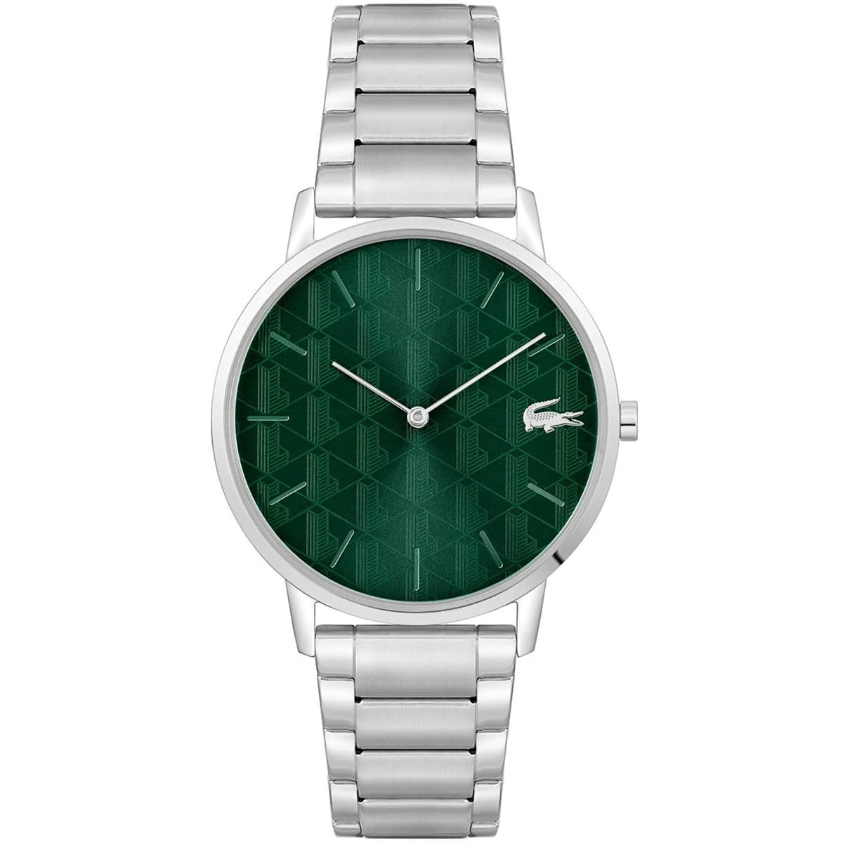 Lacoste Analogue Quartz Watch for Men CROCORIGIN Collection with Silver Stainless Steel Bracelet - 2011311