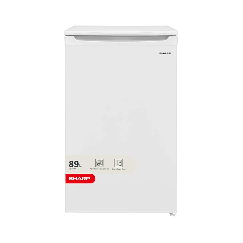 Sharp SJ-UE080M4W-EN Undercounter Fridge with Icebox - 48cm White