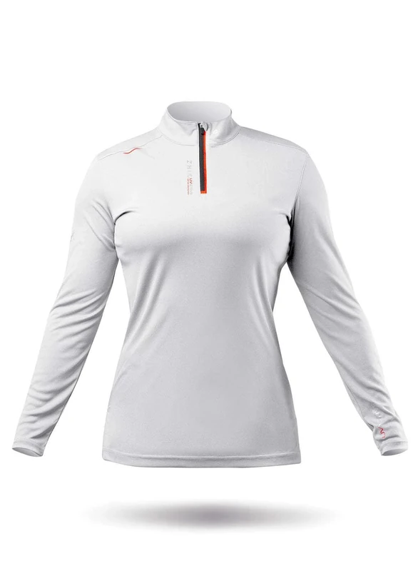 Dysmarina Plastic Nuevo 2024-UVActive 1/4 Zip L/S Top Wht w-S, 70279 Other, Multicoloured, One Size