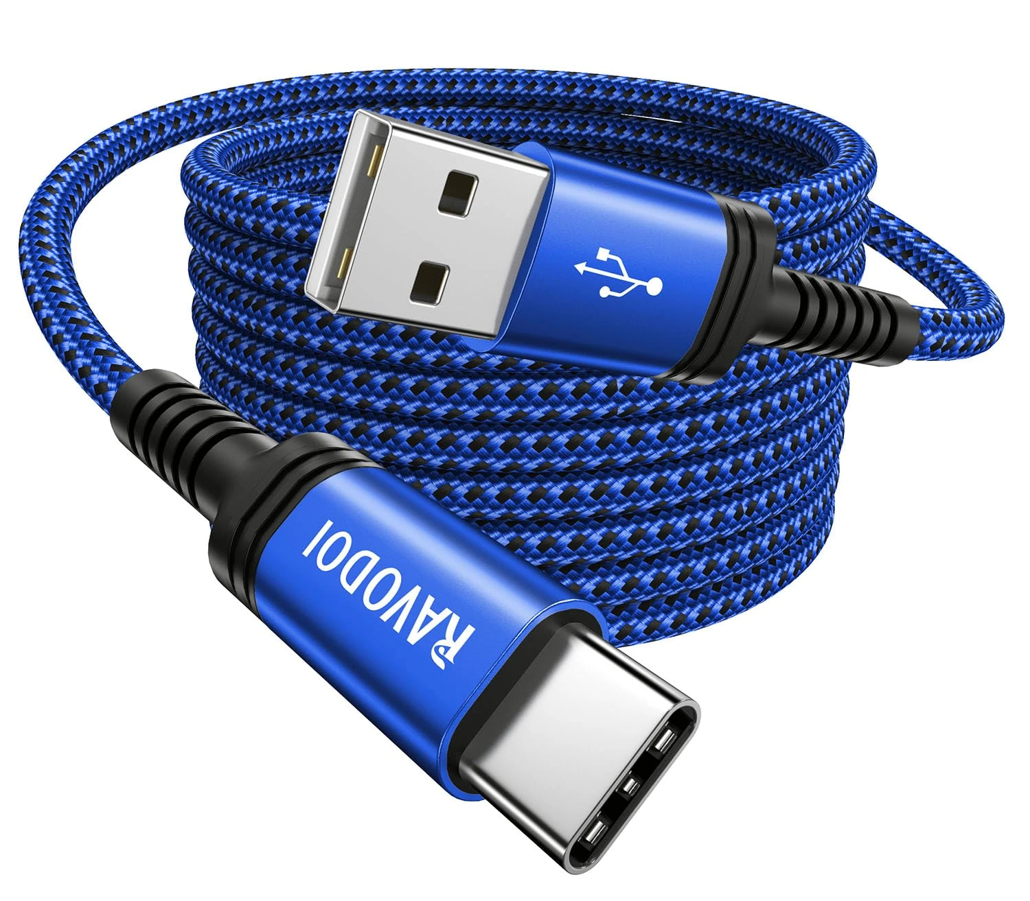 RAVODOI USB to USB C Cable 3M Long USB Type C Charger Cable Fast Charging, USB C Lead Fast Charge Nylon Braided for Samsung Galaxy S20 S21 S22 S23 S24 5G, A12 A21 A21s A20e A41 A51, PS5, HTC, LG,Moto