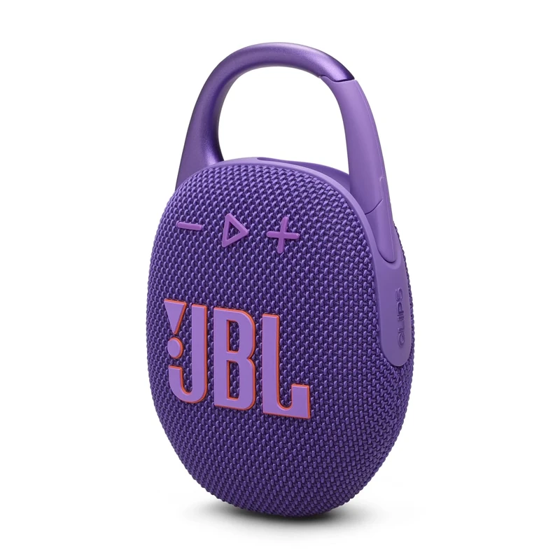 JBL Clip 5 Ultra-Portable Bluetooth Speaker with Integrated Carabiner, Big JBL Pro Sound, PlaytimeBoost, Waterproof Design and 12-Hour Playtime, Purple