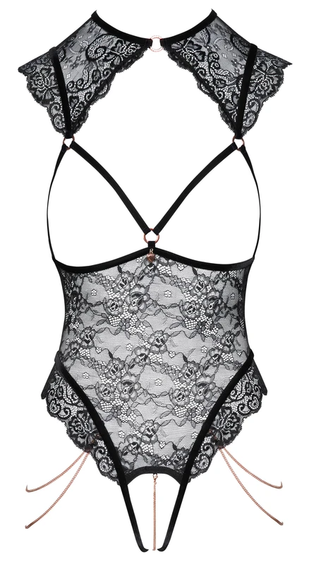 Abierta Fina Women Crotchless Body Black M