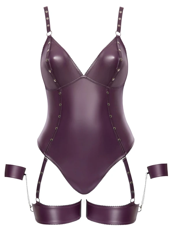 Cottelli Bondage Women String Body Dark Purple 2XL