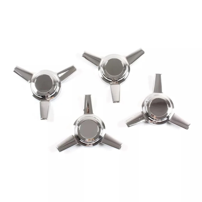 4PCS 3-Bar Spinner Hubcaps Zinc Alloy Wheel Hub Center Caps Knock-Off Style Lowrider Hubcaps Covers (Straight Stud Mount)