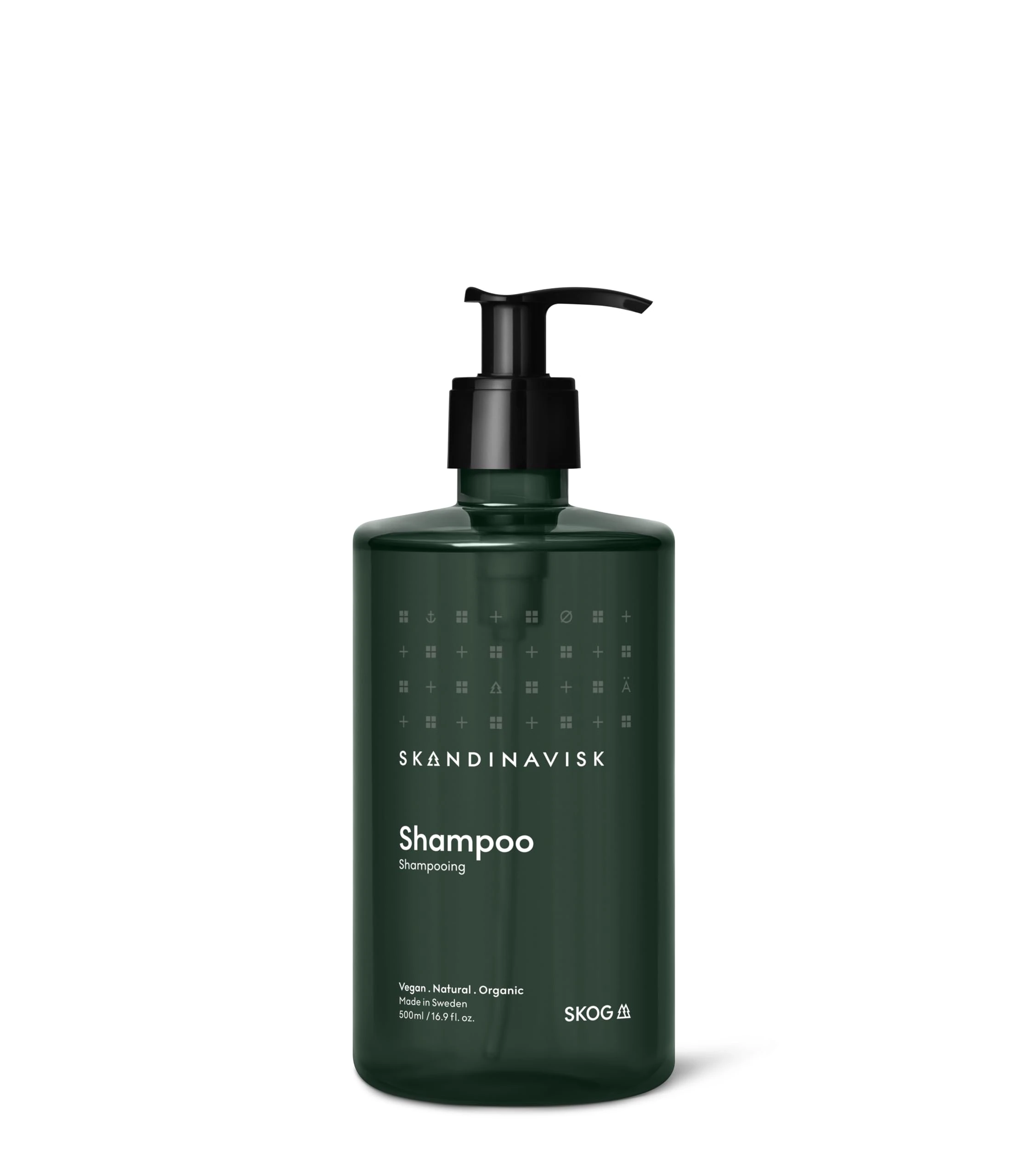 Skandinavisk Shampoo SKOG ‘Forest’ Scent notes: Pine needles and fir cones, birch sap and woodland lily of the valley, 500ml