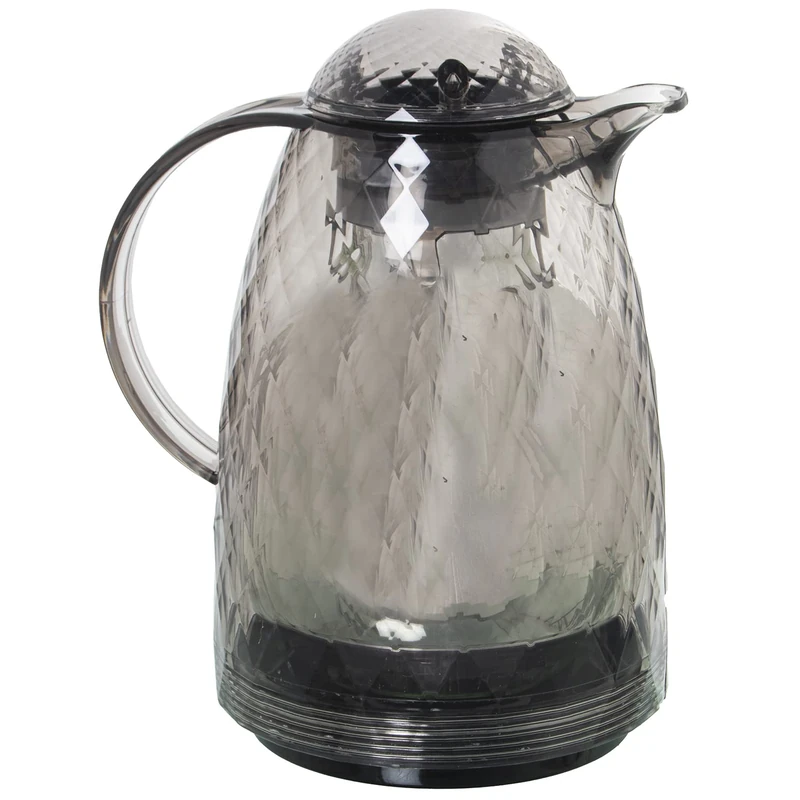 AlexandreHouse JARRA THERMO GRIS TRANSLUCID POLYPROPYLENO VIDRIO 1L_19X15X24CM, BPA FREE - Image 1