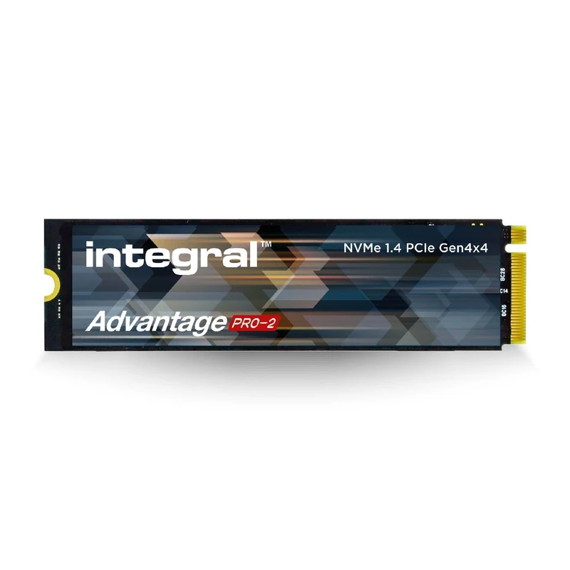 Integral 1TB Advantage Pro-2 M.2 2280 PCIe Gen4 X4 NVMe 1.4 SSD Up to 7200MB/s read & 6100MB/s write Run Cooler Technology - No Heatsink Improved Reliability For Gaming Editing Rendering & more