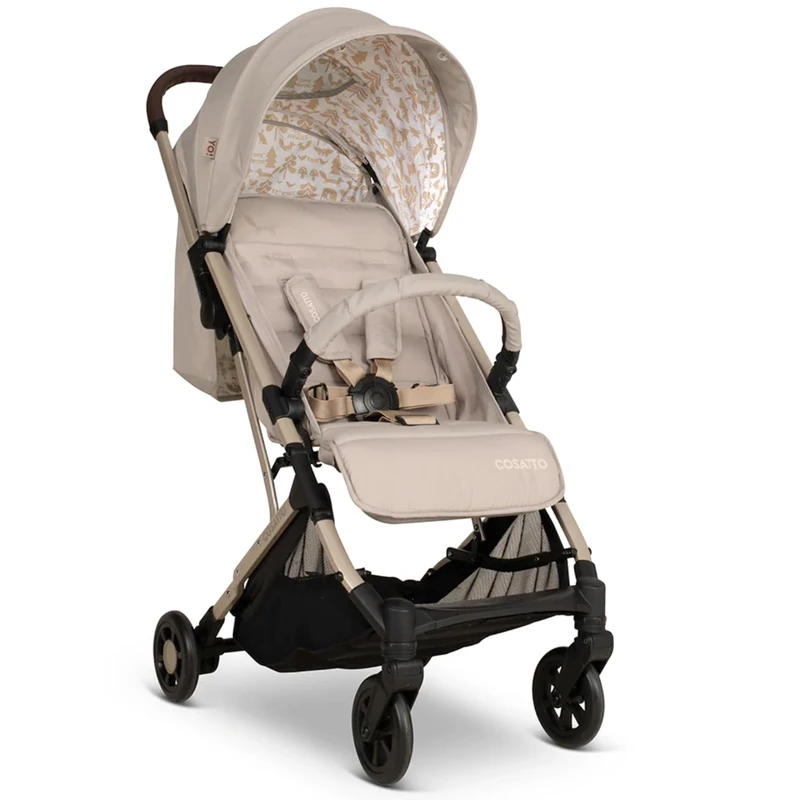 Cosatto Yo Travel Stroller - Baby Pushchair Lightweight Compact Fold from Birth to 25kg - Airline Compatible, One Hand Easy Fold, Large 8kg Shopping Basket, Raincover & Bumper Bar (Whisper)