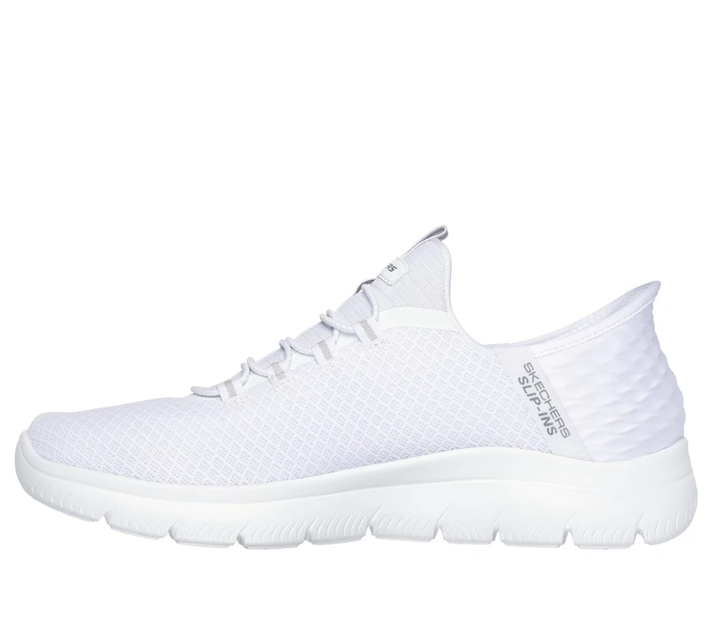 Skechers Men's Summits High Range Slip-On Sneakers, White Mesh/Trim, 12 UK