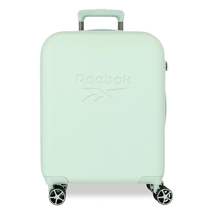 Reebok Franklin Cabin Bag, Green, 40 x 55 x 20 cm, Hard ABS, TSA Lock, 37 L, 2.56 kg, 4 Double Wheels, Hand Luggage by Joumma Bags