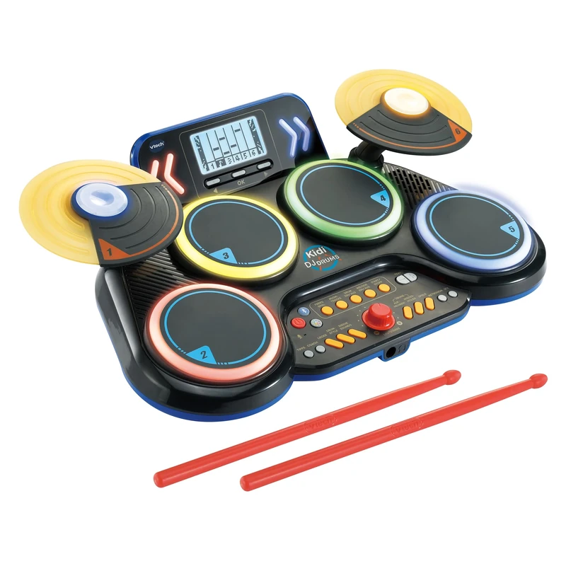 VTech Kidi DJ Drums - Electronic Drums with Light Effects and Learning Mode - For Children Aged 6-12 Years