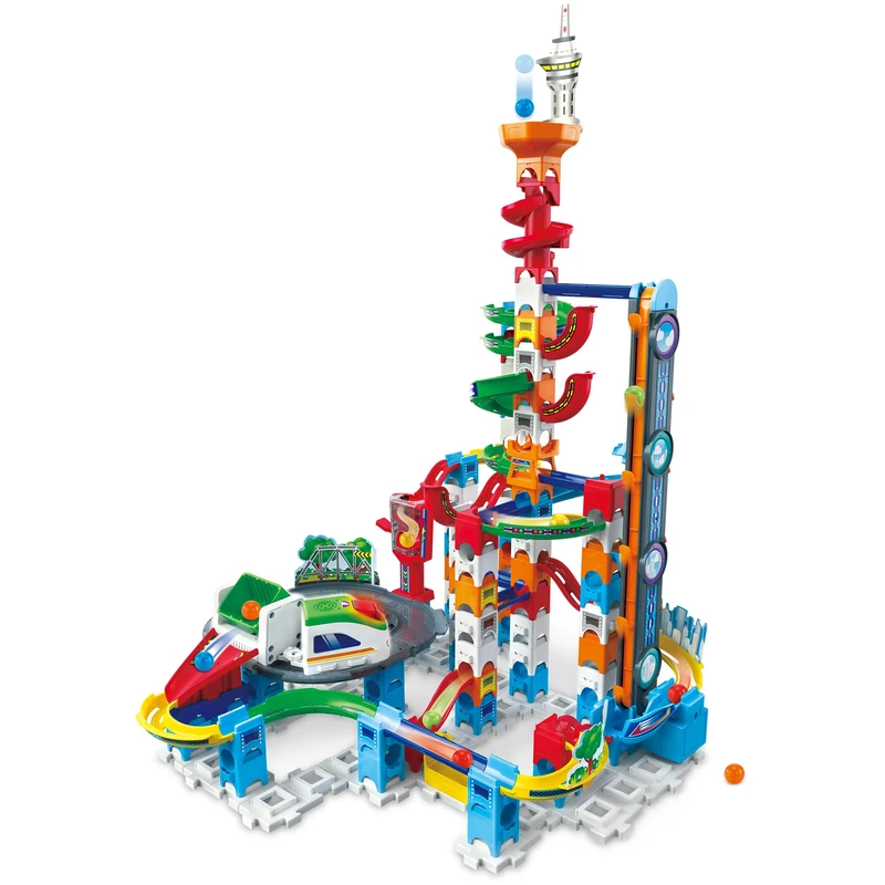 VTech Marble Rush - Super Sky Tower Set XL300 E - Interactive Marble Run Set - For Children Aged 4-12 Years