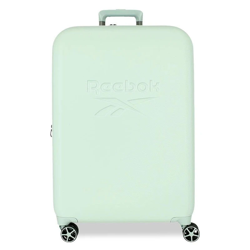 Reebok Franklin Medium Suitcase, Green, 49 x 70 x 27 cm, Hard ABS, TSA Lock, 72 L, 3.8 kg, 4 Double Wheels, by Joumma Bags