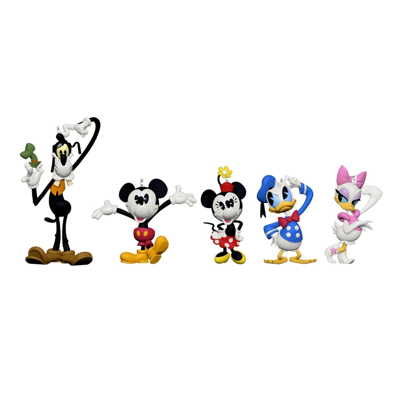 Hallmark Keepsake Christmas Ornament 2024, Disney Mickey and Friends Forever Friends, Set of 5, Gifts for Disney Fans