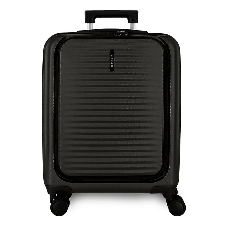MOVOM Dayton Cabin Suitcase Black Rigid ABS TSA Closure 39.2L 3.1 kg 4 Double Wheels Hand Luggage Made of ABS, a Lightweight and Durable Material, Black/White, Cabin Suitcase