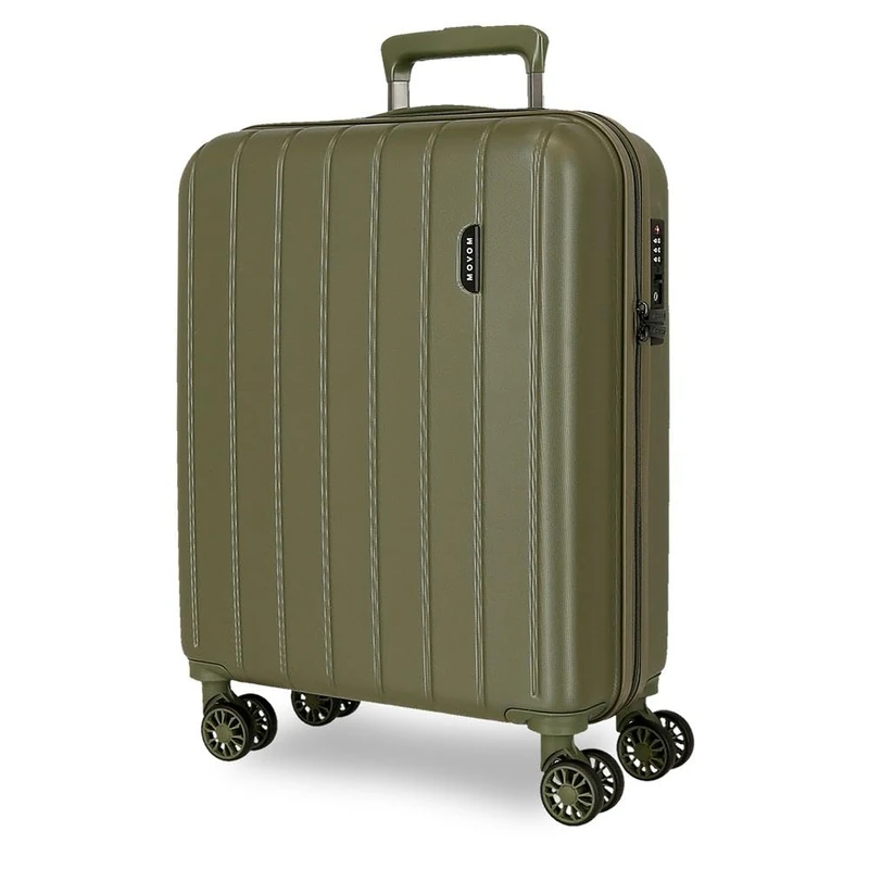 MOVOM Wood Cabin Suitcase Yellow 40 x 55 x 20 cm Hard ABS Closure TSA 37L 2.8 kg 4 Wheels Double Luggage Hand Luggage, Lemon Tree, Cabin Suitcase - Image 1