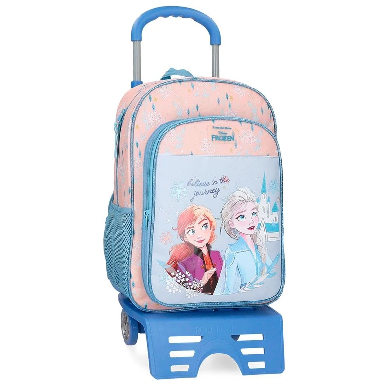 Disney Disney Joumma Bags, Frozen Believe in The Journey, Children's Backpack, School Bag, Made of Polyester, Wide and Adjustable Straps, Several Pockets and compartments., Blue, Backpack 40 + Trolley