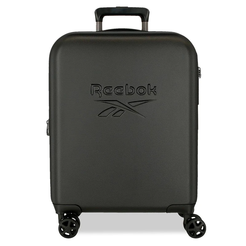 Reebok Franklin Cabin Bag, Black, 40 x 55 x 20 cm, Hard ABS, TSA Lock, 37 L, 2.78 kg, 4 Double Wheels, Hand Luggage by Joumma Bags