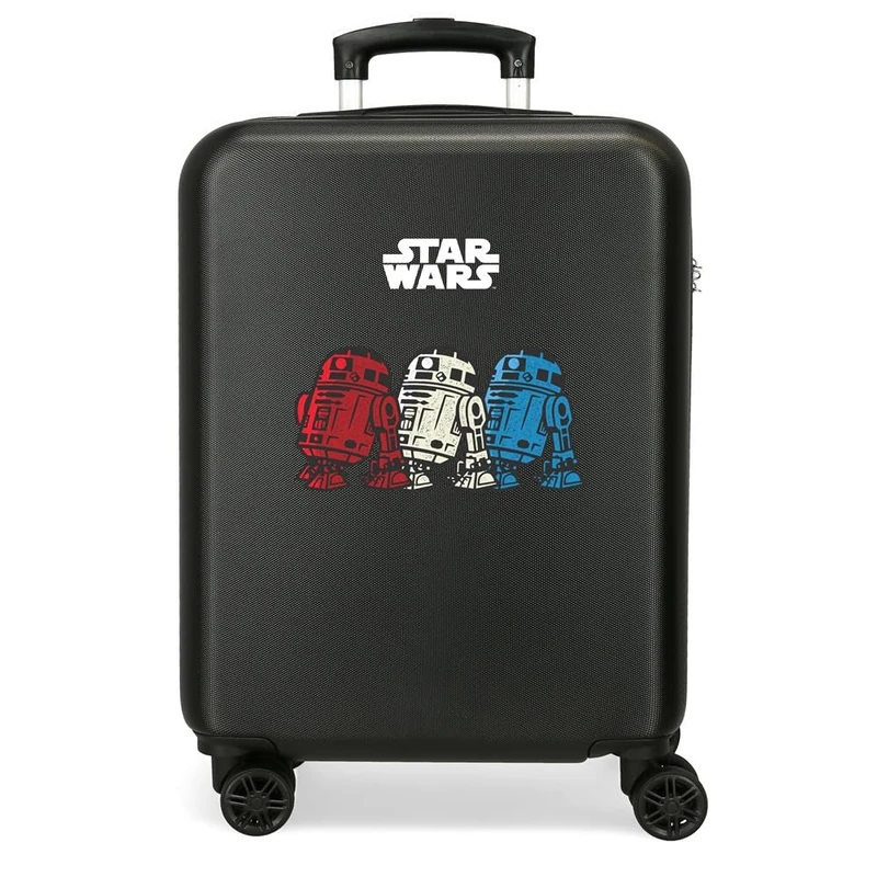 Disney Children's Hard case with 4 Wheels Side Combination Lock Made of ABS, a Rigid and Lightweight Material., R2D2, Cabin Suitcase