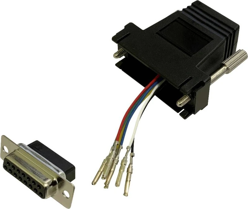BKL Electronic 10121113 Adaptor D-SUB Female 15-Pin RJ12 Socket Single