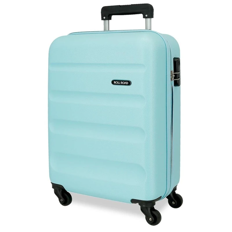 Roll Road Flex Cabin Suitcase Blue 38x55x20 cms Hard Shell ABS Side Combination Lock 33L 2,46 kgs 4 Double Wheels carry-on luggage