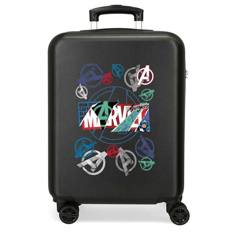 Joumma Marvel Spidey Team Up Cabin Suitcase Blue 38 x 55 x 20 cm Hard ABS Combination Lock Side 35L 2 kg 4 Double Wheels Luggage Hand Luggage, Blue, Cabin Suitcase