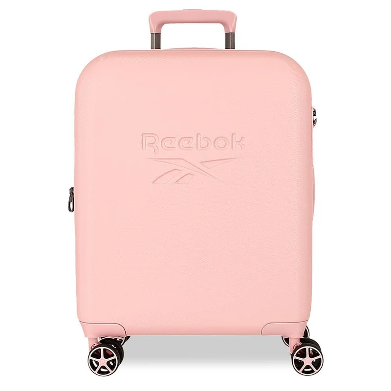 Reebok Franklin Cabin Bag, Pink, 40 x 55 x 20 cm, Hard ABS, TSA Lock, 37 L, 2.78 kg, 4 Double Wheels, Hand Luggage by Joumma Bags