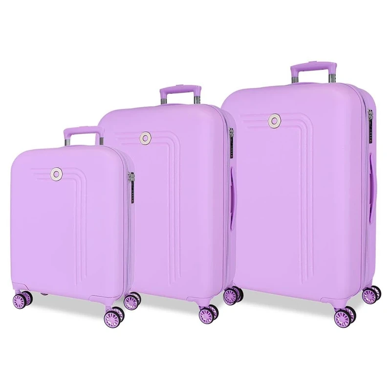MOVOM Riga Cabin Suitcase, Violet, Set of 3 suitcases