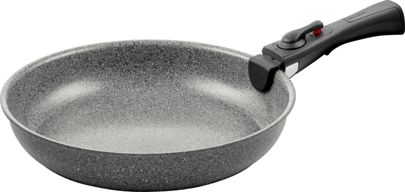 BALLARINI Torre 24 cm Ceramic Coated Induction Frying Pan, Removable Handle, Aluminium, Silver