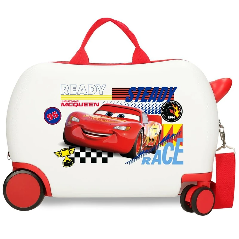 Disney Joumma Cars Lets Race, White, Children's Suitcase