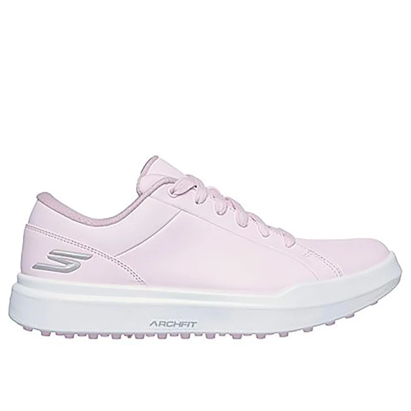 Skechers Women's Drive 6 Arch Leather Relaxed Fit Waterproof Golf Shoe Sneaker, Pink, 6