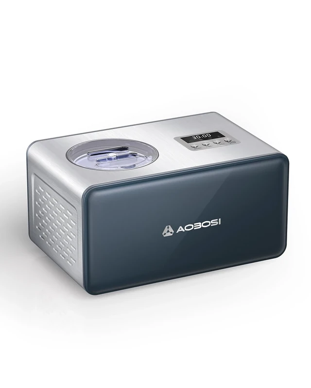 AAOBOSI Ice Cream Maker,Gelato Sorbet Frozen Yoghurt Machine,Ice Cream Machine with Detachable Mixing Paddle,2L Stainless Steel,Easy to Operate,Make Delicious Ice Cream