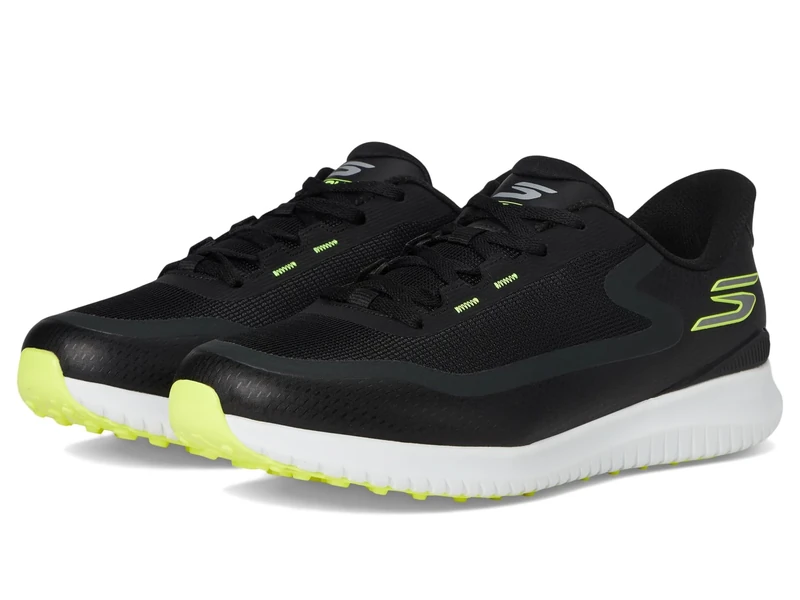 Skechers Men's Flight Spikeless Slip-in Golf Shoe Sneaker, Black, 9