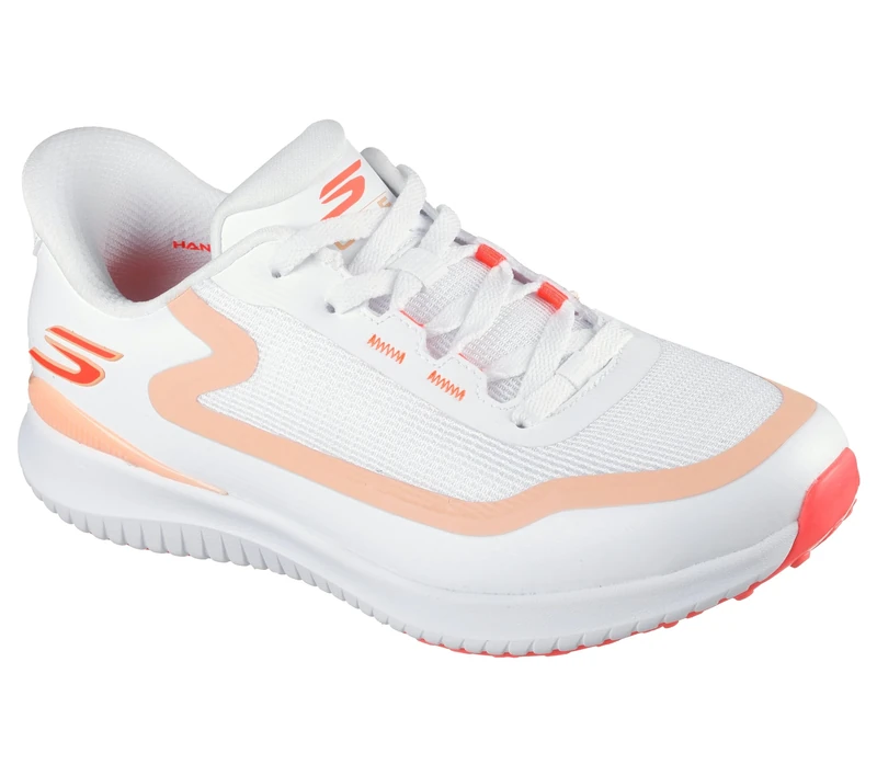 Skechers Flight Women's Spikeless Golf Shoe, White Coral, 8 UK