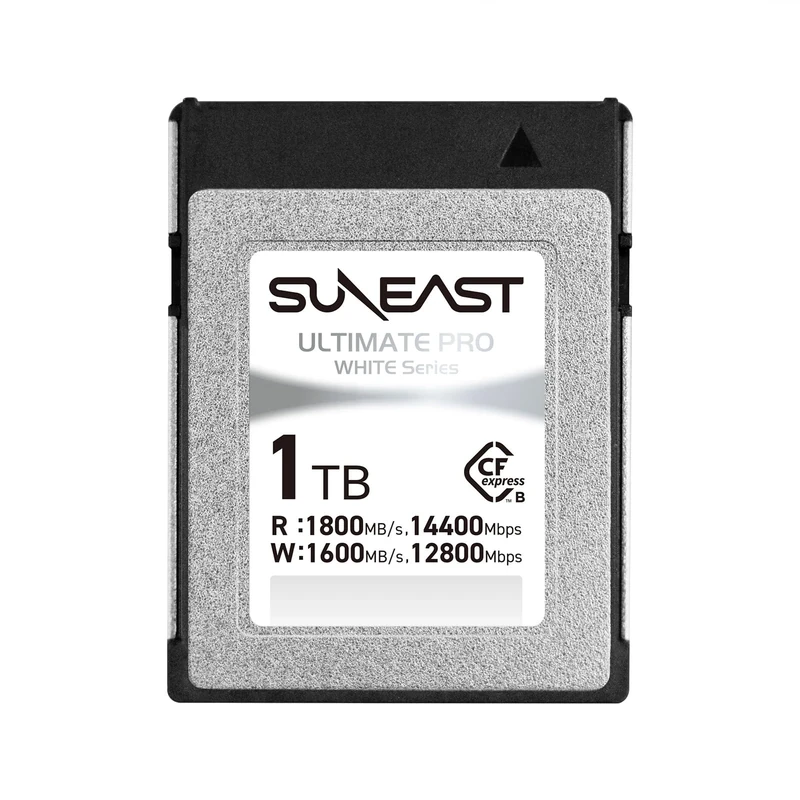 SUNEAST (Japan) ULTIMATE PRO WHITE Series 1TB Cfexpress Type B Memory Card Read: 1800MB/s Write: 1600MB/s with TLC NAND