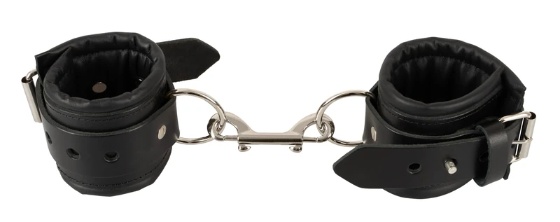Zado Leather Handcuffs Black One Size