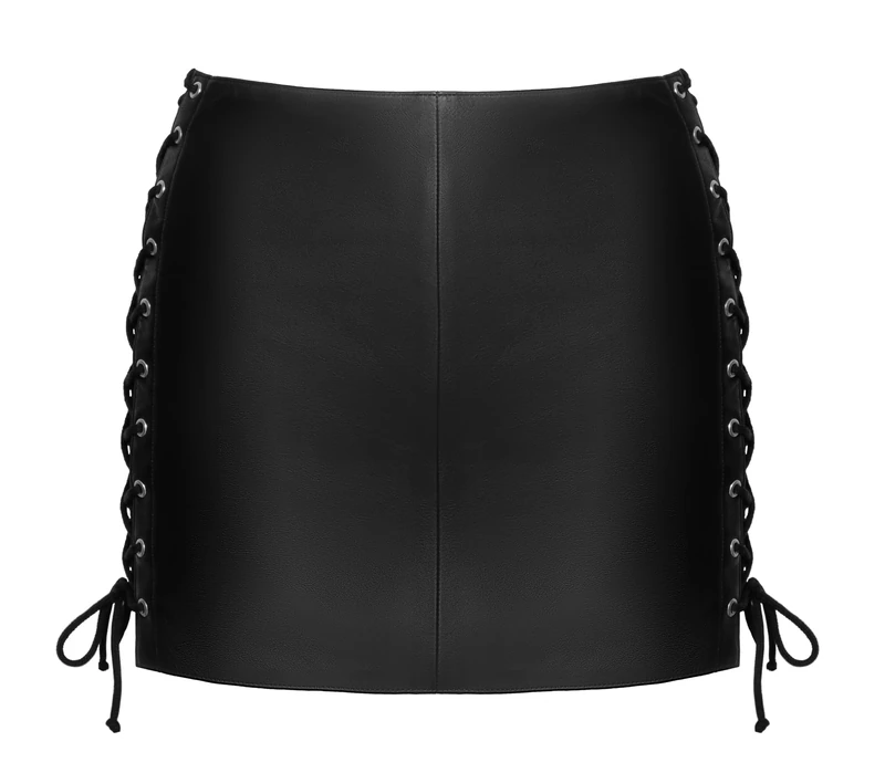 Zado Women's Leather Skirt Black XXL