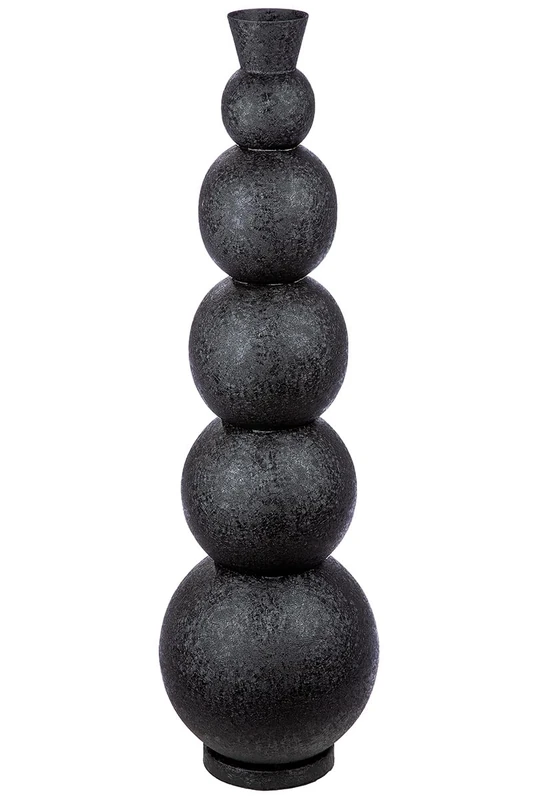 Casablanca modernes Design - Iron Vase Large - Floor Vase Black - Height 112 cm - Living Room Decoration