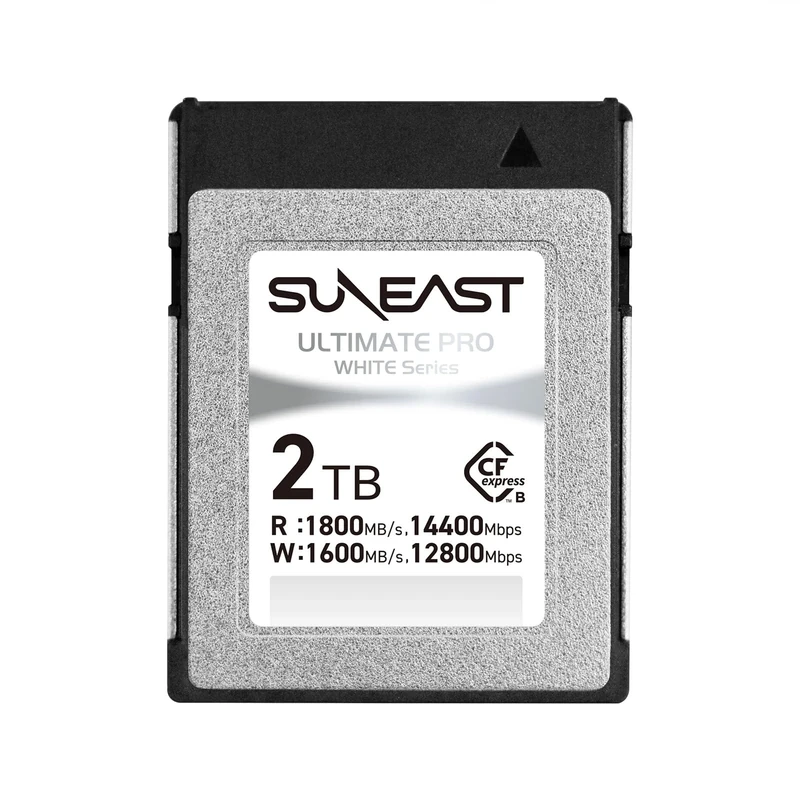 SUNEAST (Japan) ULTIMATE PRO WHITE Series 2TB Cfexpress Type B Memory Card Read: 1800MB/s Write: 1600MB/s with TLC NAND
