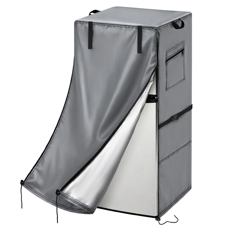 Safipotts Refrigerator Cover - 36 x 30 x 70 Inch - Grey