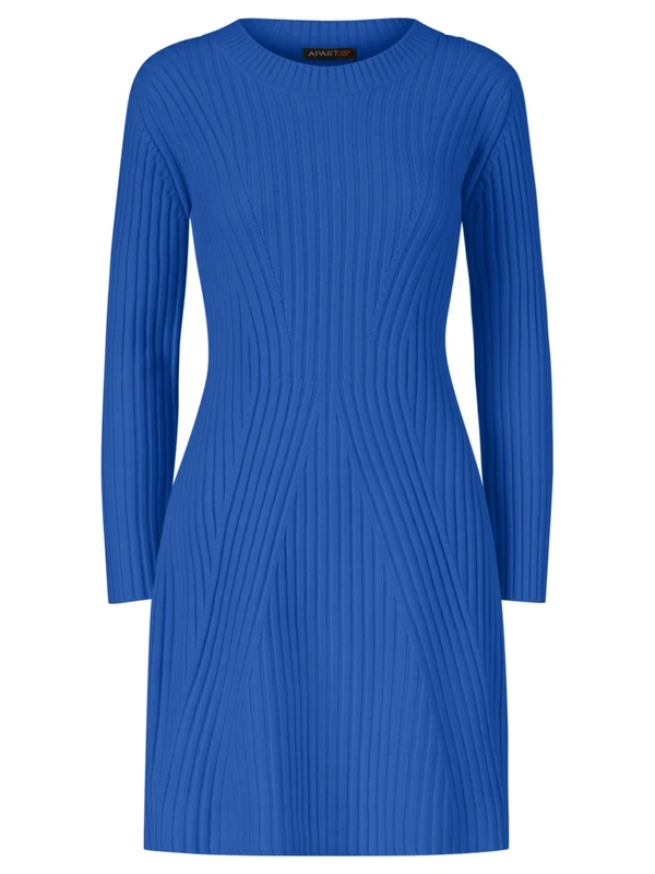 ApartFashion Women's Apart Knit Dress Casual, Royal Blue, 6