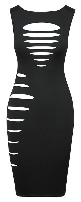 Cottelli Party Women's Cuts Bw Dress Black L