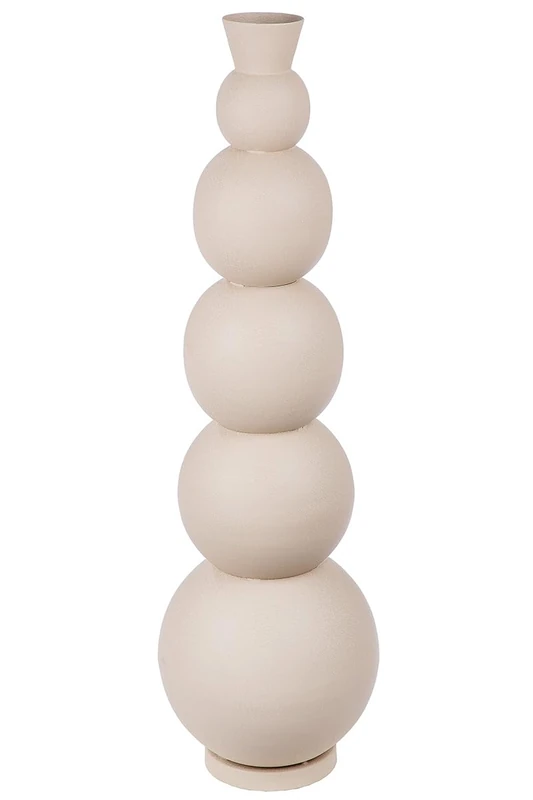 Casablanca Decorative Vase, Large Floor Vase, Modern XXL Made of Iron, Living Room Decoration, Flower Vase for Pampas Grass, Flowers, Colour: Beige, Grey, Height 112 cm