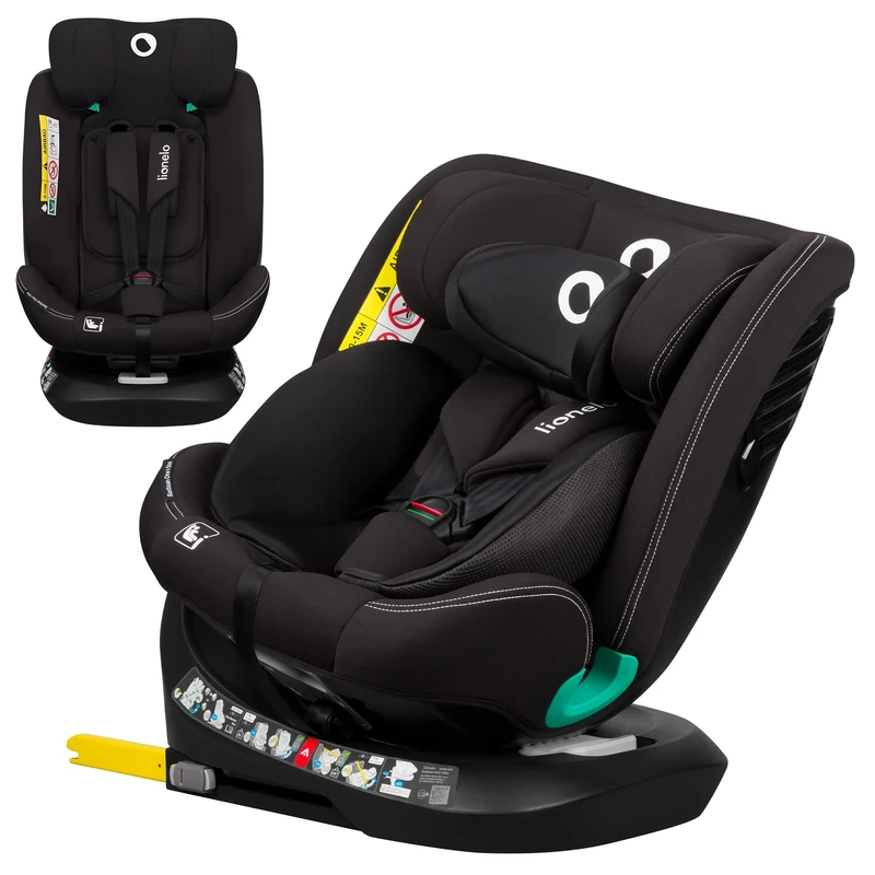 LIONELO Car Seat with ISOFIX & 360 Swivel BASTIAAN i-Size for Kids 0-12 Years (40-150cm) Baby Car Seat Group 0+123 (0-36 kg) Rearward & Forward Facing, 14 Adjustments, Enhanced Side Protection
