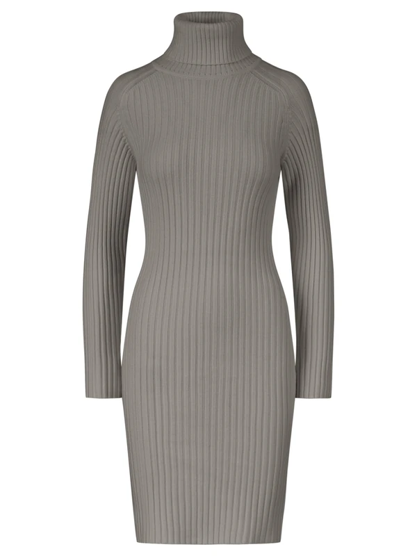 ApartFashion Women's Apart Knit Dress Casual, Grey Mixed, 8