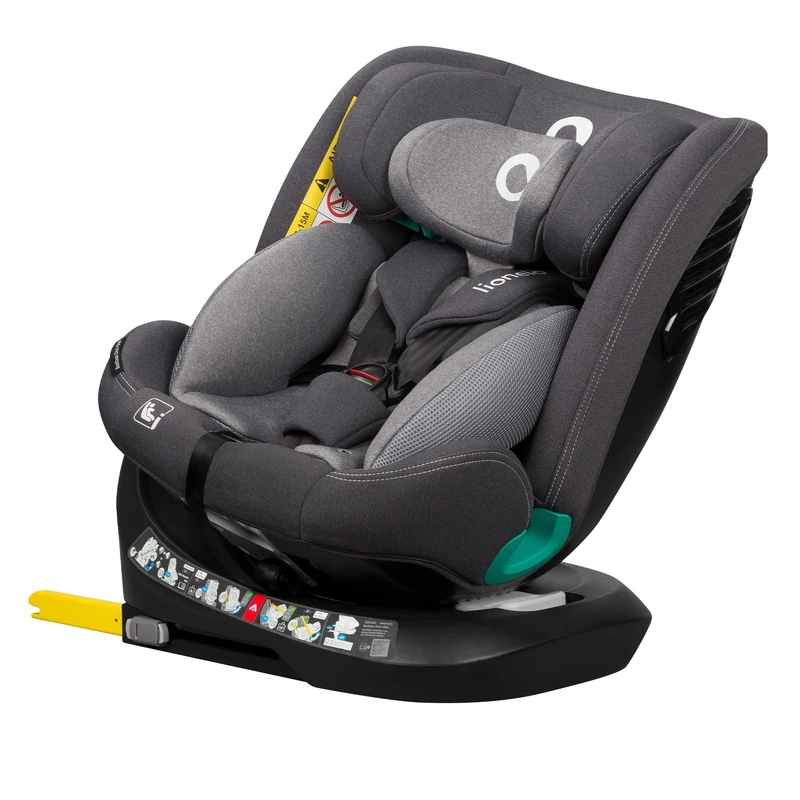 LIONELO Car Seat BASTIAAN i-Size with ISOFIX & 360 Swivel for Baby 0-12 Years (40-150cm) Baby Car Seat Group 0+123 (0-36 kg) Rearward & Forward Facing, 14 Adjustments, Enhanced Side Protection