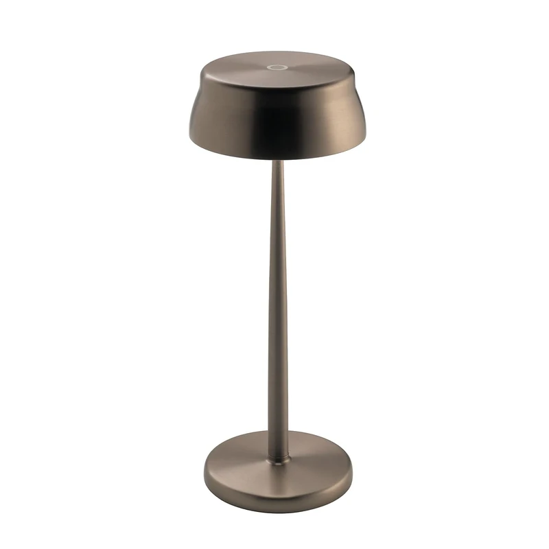 Zafferano, Sister Light Wi-Fi Lamp, Cordless Rechargeable Table Lamp with Remote Control, for Indoor and Outdoor Use, Dimmer, 2200-4000 K, Height 32,8 cm, Copper Colour