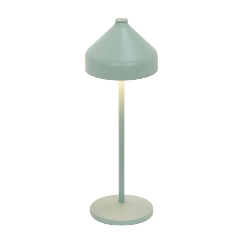 Zafferano, Amelie Lamp, Cordless Rechargeable Table Lamp with Touch Control, Suitable for Indoor and Outdoor Use, Dimmer, 2200-3000 K, Height 34 cm, Leaf Green Colour